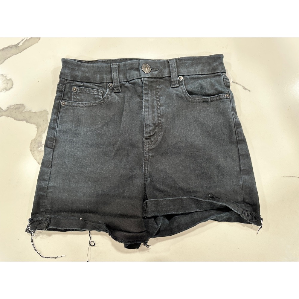 American Eagle Denim Shorts Women's Size 4 Next Level Stretch Black Wash
